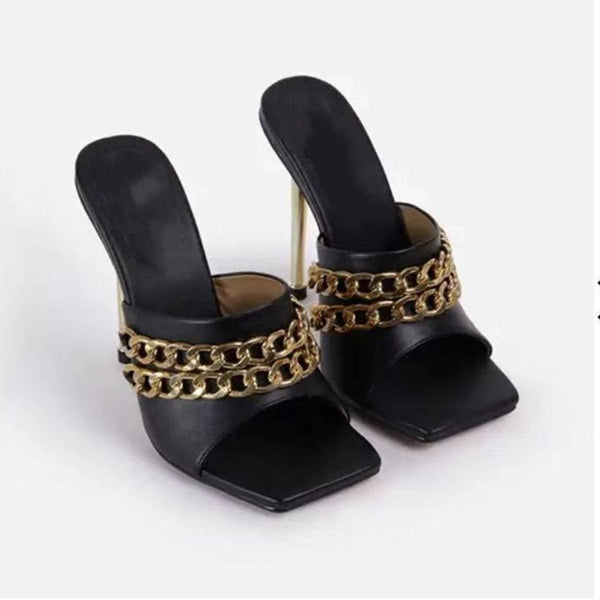 Chain Accent Mules