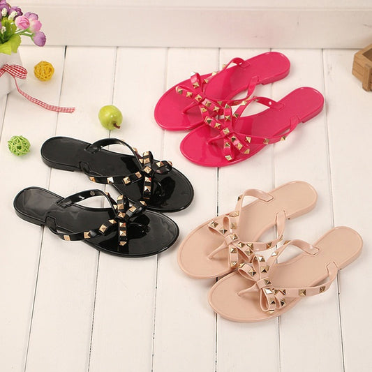 Glam Studded Bow Sandals