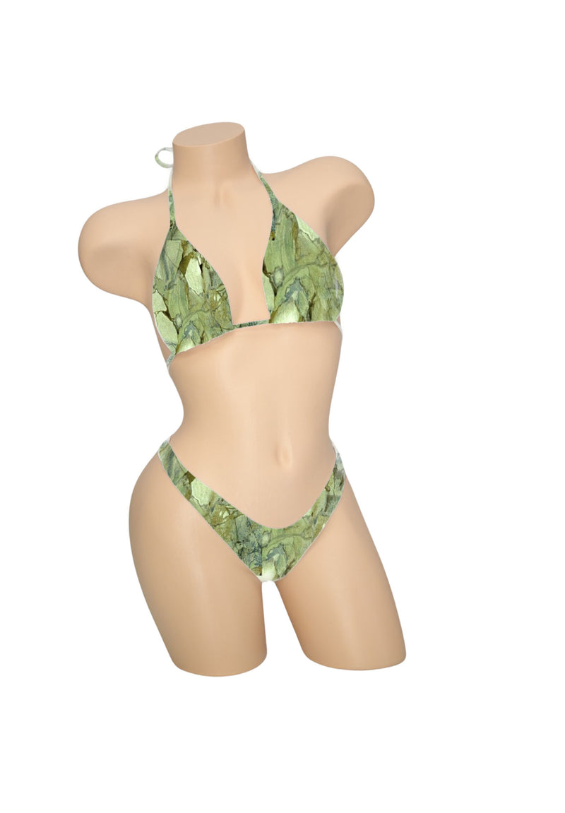 Green Geo Agate Brazilian Thong Bottoms