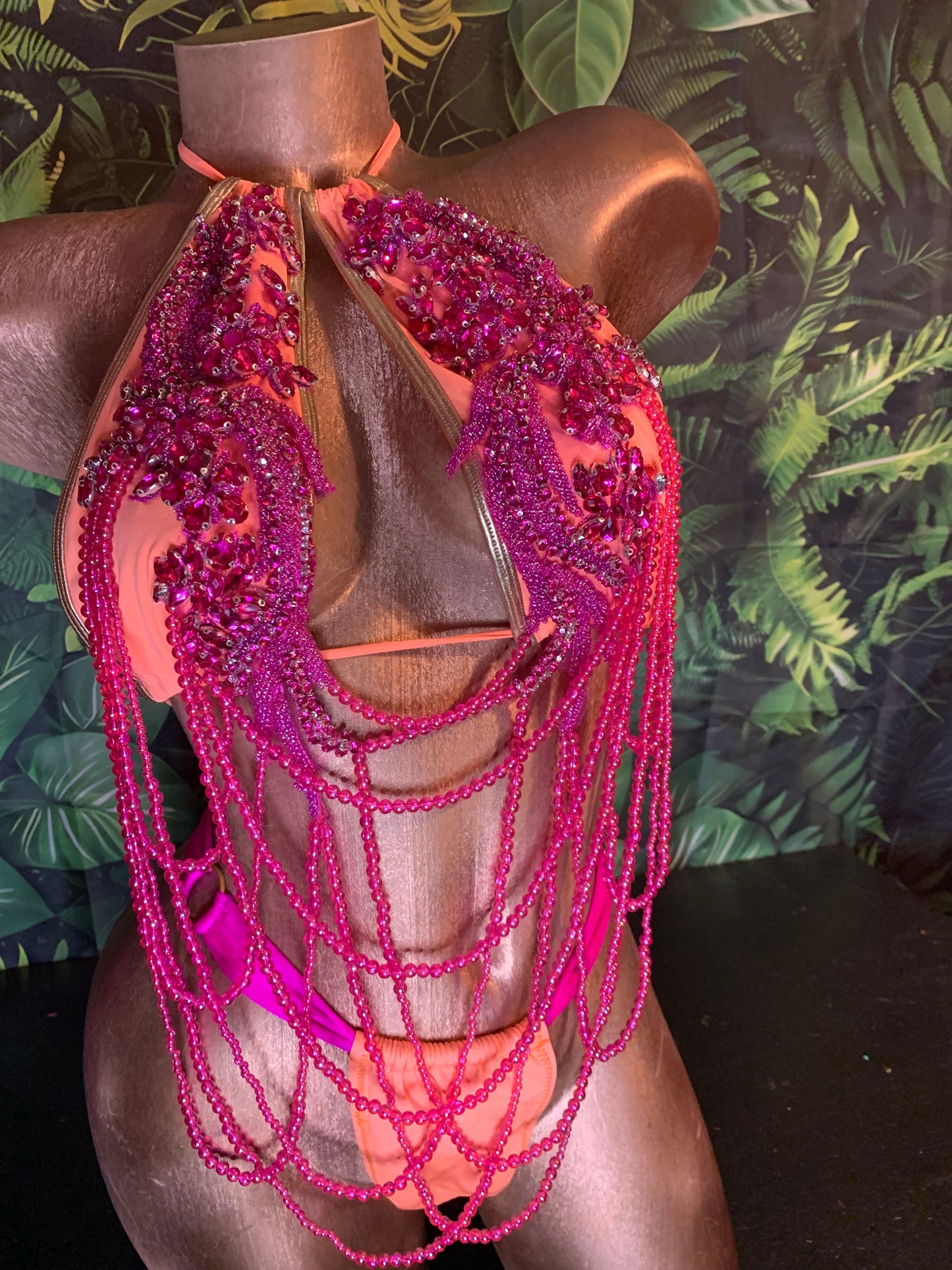 Hand-Beaded Luxury Swimwear Set